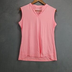 TBMPOY UPF 50+ Sleeveless Athletic Tank Top Womens Medium Pink Stretch Quick Dry